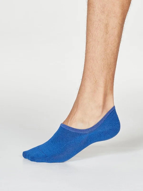 No - show men's socks for wearing with loafersNo Show Socks - Cobalt Blue