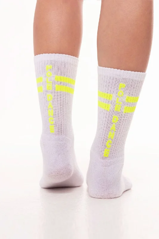 Silk men's socks for a smooth and soft touchParadise Chick Supreme Pole Dance Socks - Neon Yellow