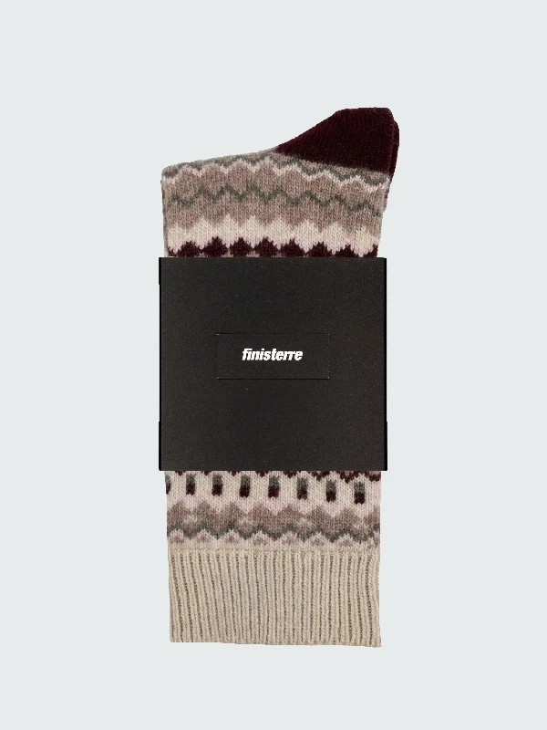 Hiking men's socks for outdoor adventuresFair Isle Pattern Sock