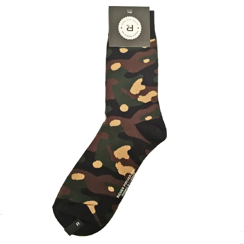 Men's crew socks using merino wool for natural odor - resistanceRicher Poorer Men's Crew Socks - Trooper - Green Men's crew socks using merino wool for natural odor - resistanceRicher Poorer Men's Crew Socks - Trooper - Green