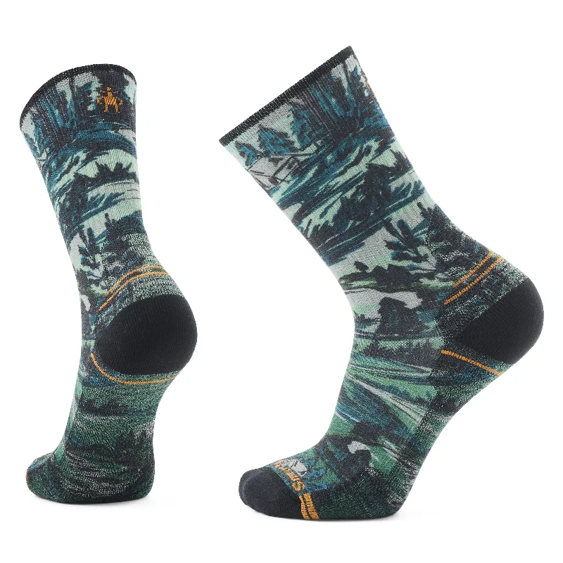 Dress men's socks for business and formal wearSmartwool Hike Light Cushion Crew Campground Print - Men's Dress men's socks for business and formal wearSmartwool Hike Light Cushion Crew Campground Print - Men's