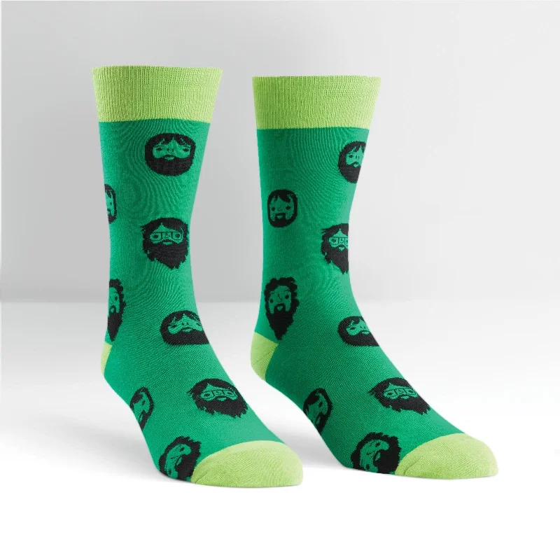Men's crew socks made of recycled polyester for eco - friendlinessSock It To Me Men's Crew Socks - Beards! Men's crew socks made of recycled polyester for eco - friendlinessSock It To Me Men's Crew Socks - Beards!