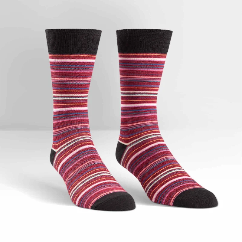 Men's crew socks featuring a camouflage patternSock It To Me Men's Crew Socks - Black & Red Striped Men's crew socks featuring a camouflage patternSock It To Me Men's Crew Socks - Black & Red Striped