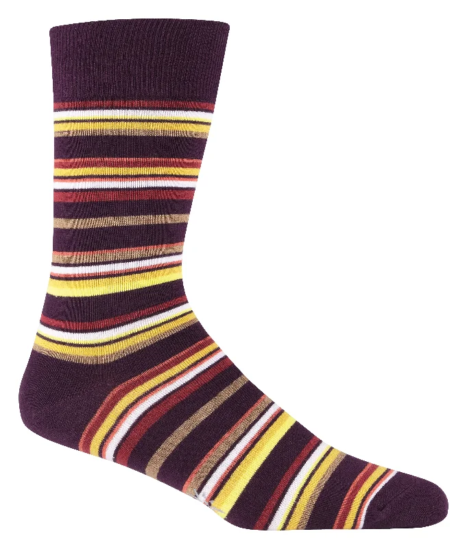 Men's crew socks with a logo embroiderySock It To Me Men's Crew Socks - Fall Multi Striped Men's crew socks with a logo embroiderySock It To Me Men's Crew Socks - Fall Multi Striped