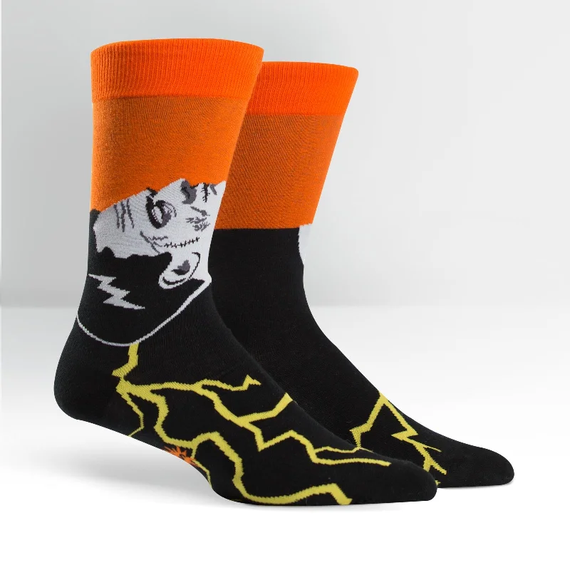 Men's crew socks with a silk trim for a touch of eleganceSock It To Me Men's Crew Socks - Frankenstein's Sockster Men's crew socks with a silk trim for a touch of eleganceSock It To Me Men's Crew Socks - Frankenstein's Sockster