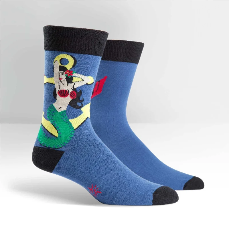 Men's crew socks crafted from bamboo fiber for breathabilitySock It To Me Men's Crew Socks - Hey Sailor Men's crew socks crafted from bamboo fiber for breathabilitySock It To Me Men's Crew Socks - Hey Sailor