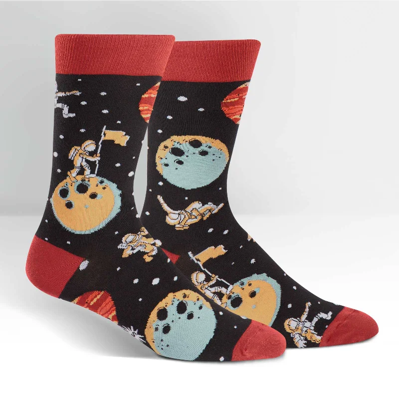 Men's colorful crew socks with a stripe patternSock It To Me Men's Crew Socks - A Sock Odyssey