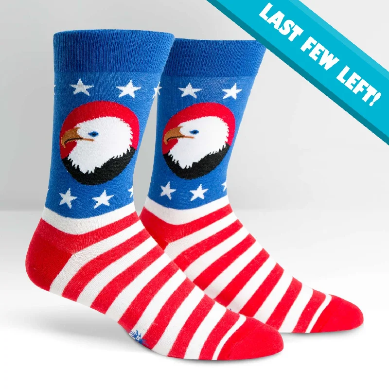 Men's crew socks with a nylon reinforcement for durabilitySock It To Me Men's Crew Socks - America Men's crew socks with a nylon reinforcement for durabilitySock It To Me Men's Crew Socks - America