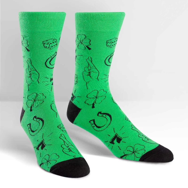 Men's crew socks with a polka - dot printSock It To Me Men's Crew Socks - Lucky Sock
