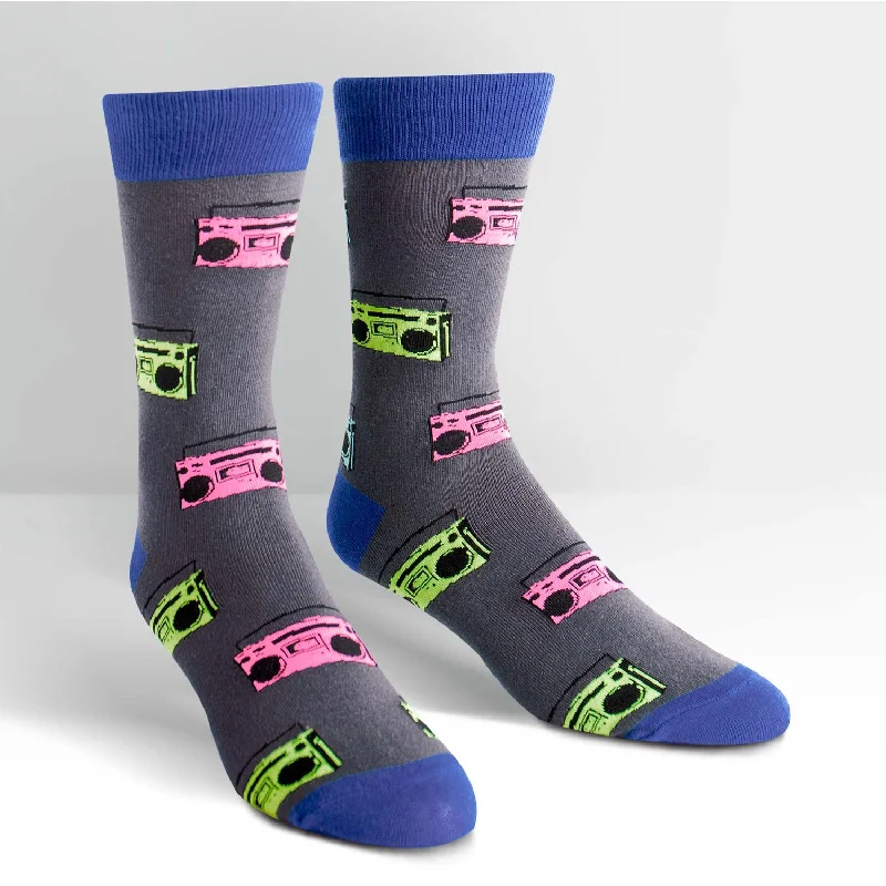 Men's crew socks with a logo embroiderySock It To Me Men's Crew Socks - Pump It Up