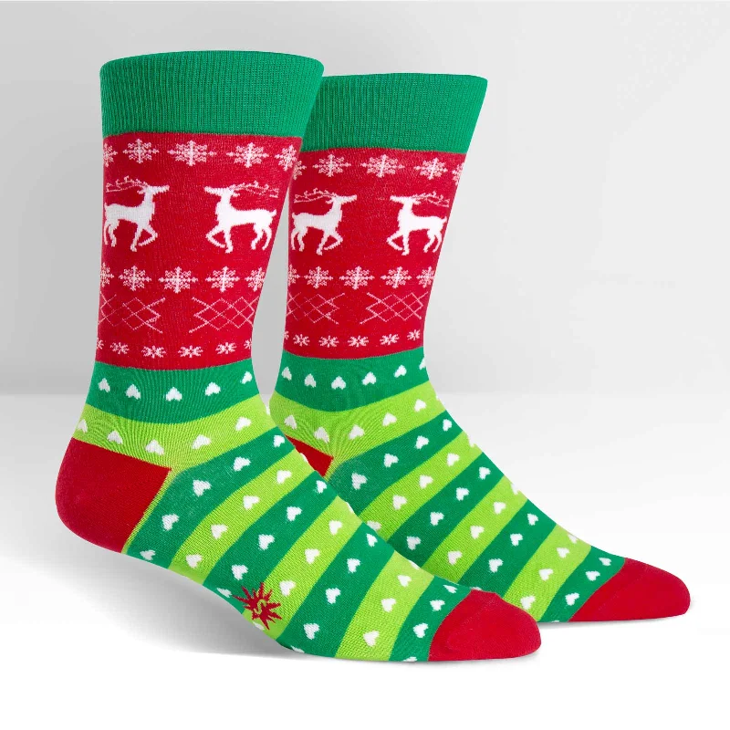 Men's moisture - wicking crew socks for sportsSock It To Me Men's Crew Socks - Tacky Holiday Sweater Men's moisture - wicking crew socks for sportsSock It To Me Men's Crew Socks - Tacky Holiday Sweater