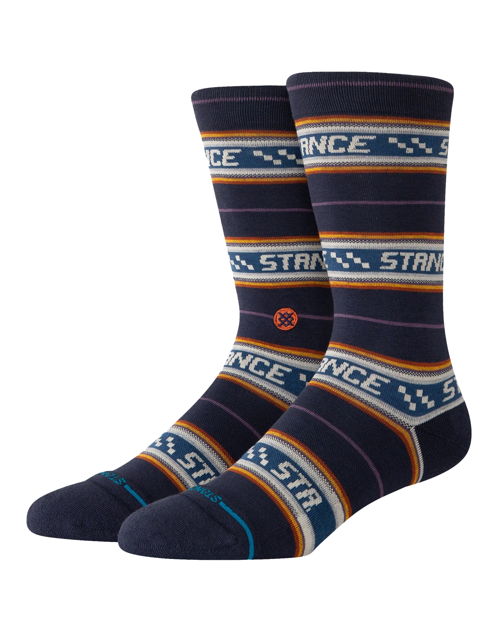 Bamboo men's socks for natural antibacterial propertiesFlowrider Crew Socks in Navy