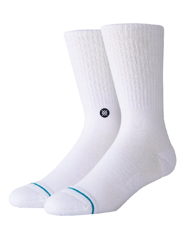 Moisture - wicking men's socks for drynessIcon Socks in White & Black