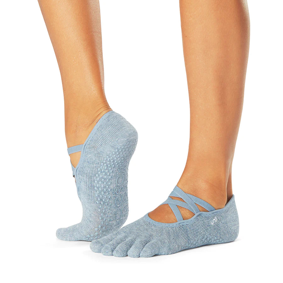 Diabetic men's socks for proper circulationTOESOX Grip Full Toe Elle - Sky