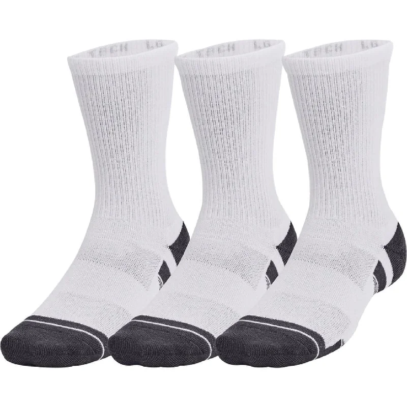 Organic men's socks for an eco - friendly choiceUnder Armour Performance Tech (3 Pack) Crew Socks - White Organic men's socks for an eco - friendly choiceUnder Armour Performance Tech (3 Pack) Crew Socks - White