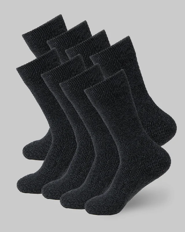 Sheer men's socks for a delicate appearance4-PACK THERMAL COMFORT CREW SOCKS