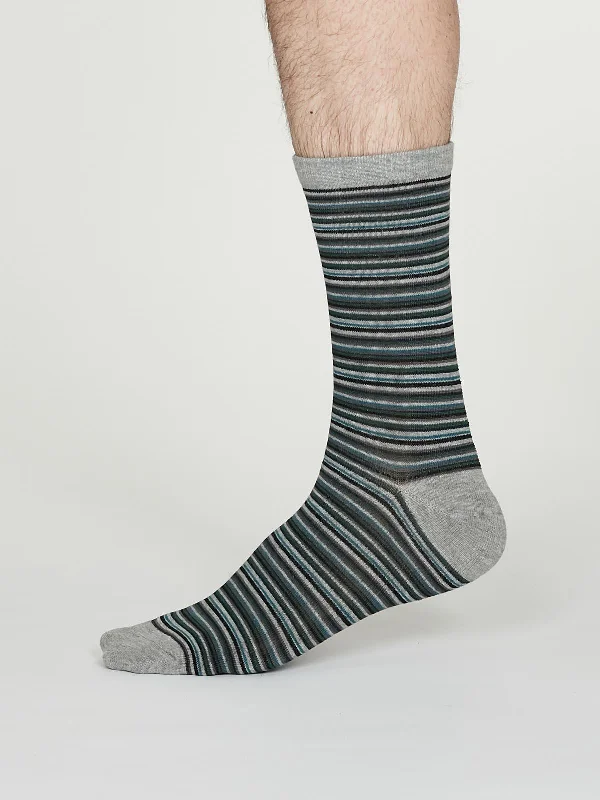 Running men's socks for sports performanceWilliam Socks - Mid Grey Marle
