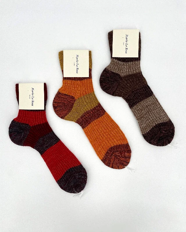 Patterned men's socks with geometric designsWool Blend Socks