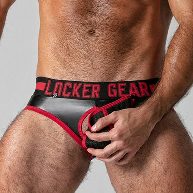Performance men's briefs for athletesLocker Gear Full Access Brief Red
