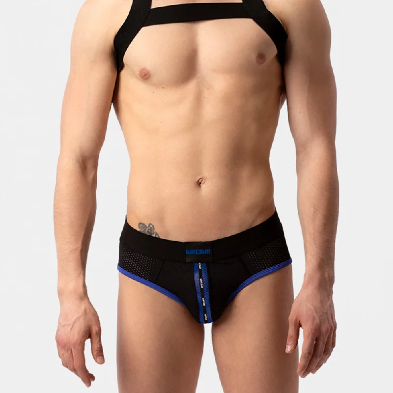 Slim - fit men's briefs for a modern styleBarcode Berlin Mesh Brief Sicile Black Blue