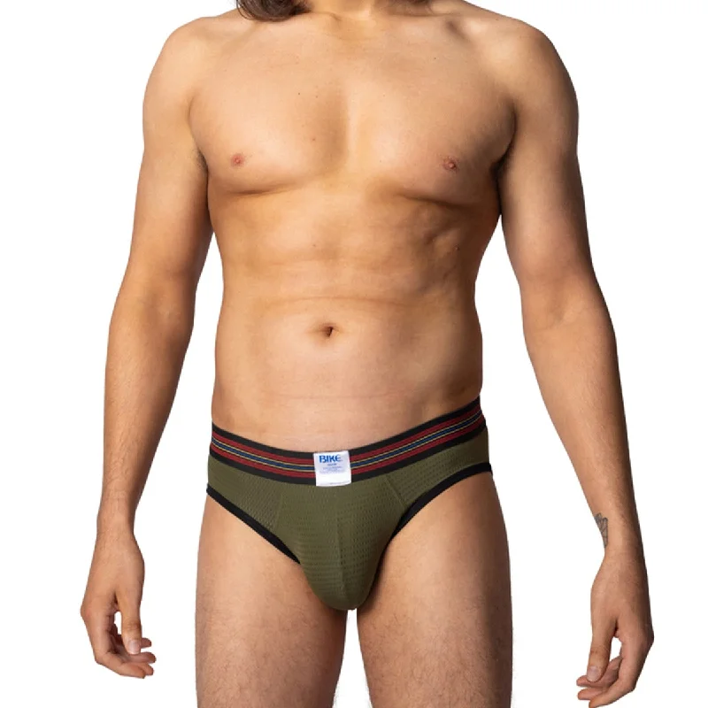 Low - cut men's briefs for a discreet appearanceBIKE Mesh Brief Olive