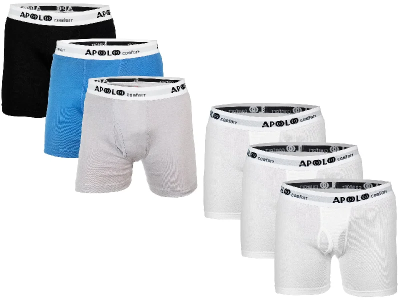 Men's briefs with a wide waistband for comfort3-6 Pack Men's Boxer Briefs Tagless Cotton Underwear Open Fly Men's briefs with a wide waistband for comfort3-6 Pack Men's Boxer Briefs Tagless Cotton Underwear Open Fly