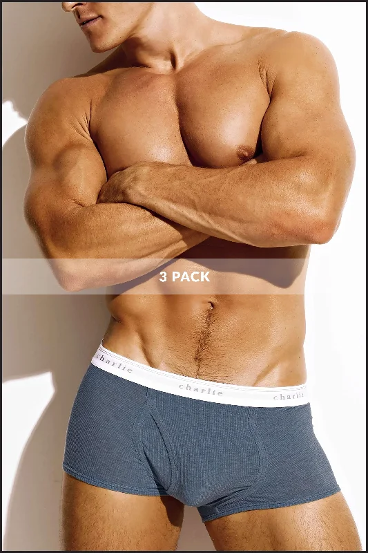 Men's trunks with a reinforced crotch area3 PACK - Original Trunk - DENIM