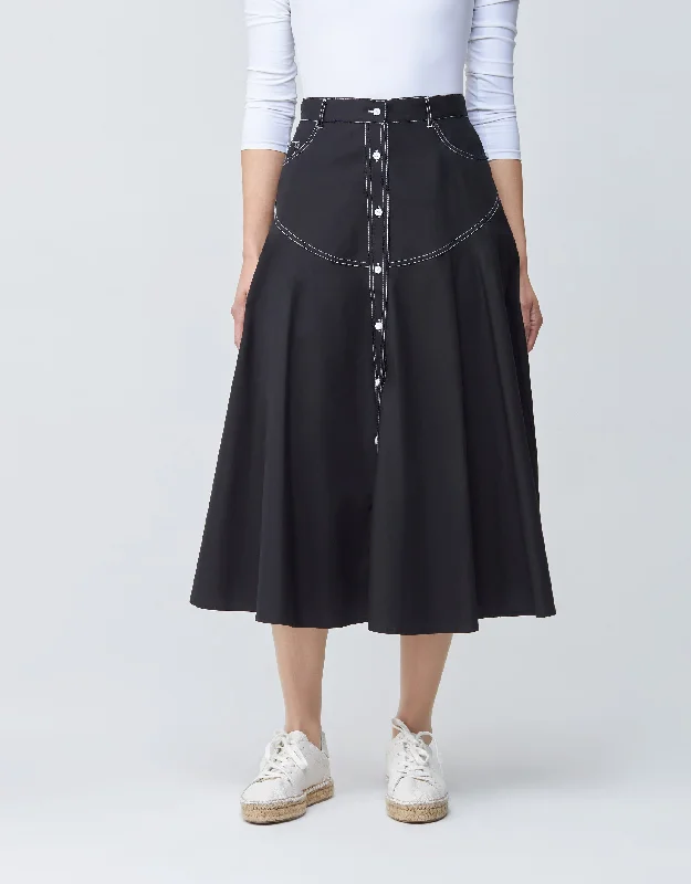 Cotton men's robes with a classic shawl collar32" Contrast Stitched Poplin Western Button Skirt Black Cotton men's robes with a classic shawl collar32" Contrast Stitched Poplin Western Button Skirt Black