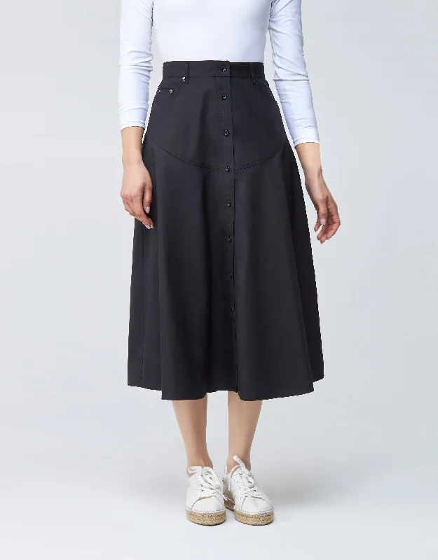 Embroidered men's robes for a touch of elegance32" Tonal Stitched Poplin Western Button Skirt Black Embroidered men's robes for a touch of elegance32" Tonal Stitched Poplin Western Button Skirt Black