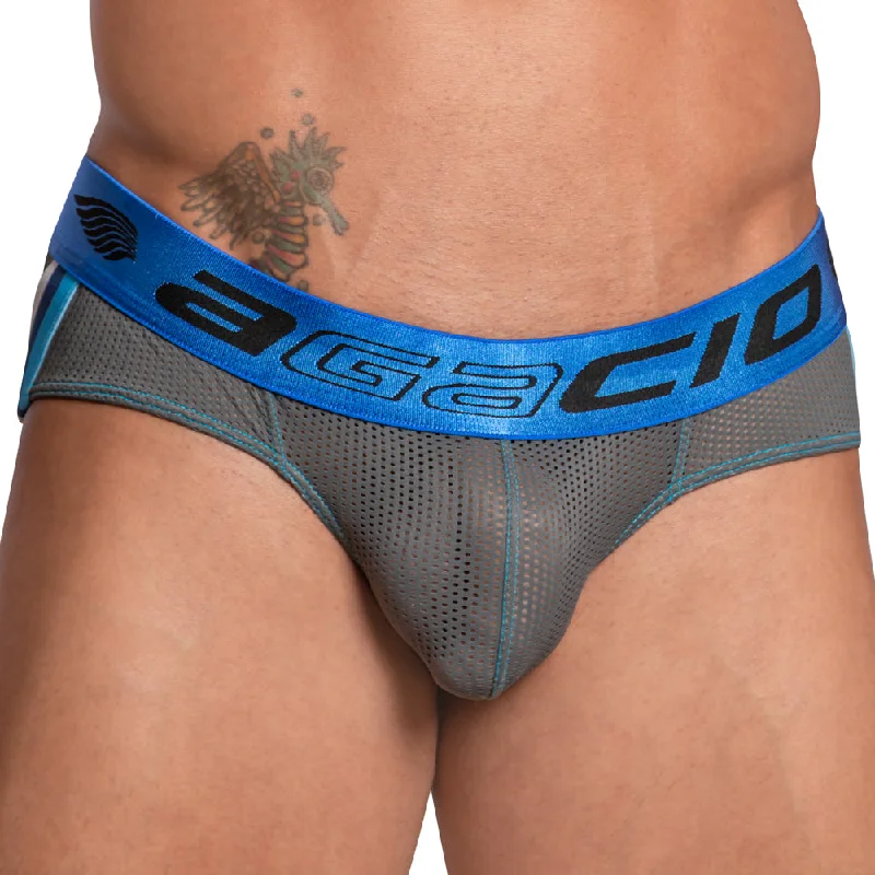 Seamless men's briefs for a smooth look under clothesAgacio AGJ029 Mesh Back Brief
