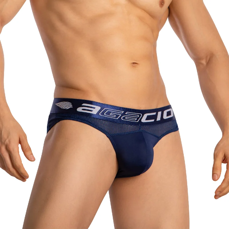 Slim - fit men's briefs for a modern styleAgacio Men's Sheer Brief AGJ042
