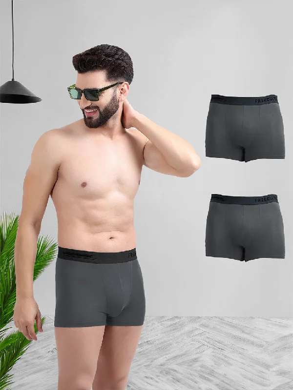 Men's trunks with a reinforced crotch areaAll Same Colors Men's Anti-Bacterial Micro Modal Trunk (Pack of 3)