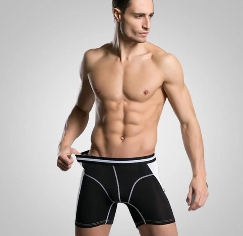 Microfiber men's boxer briefs for a smooth feelAthletic Long Boxer Briefs