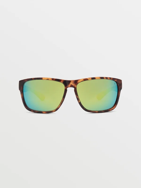 Mesh - back men's trunks for ventilationBaloney Sunglasses - Matte Tort/Green Polar