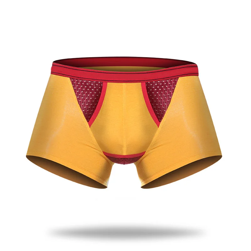 Men's trunks with a contoured pouch designBamboo Fabric Breathable Dual Pouch Men's Trunk Men's trunks with a contoured pouch designBamboo Fabric Breathable Dual Pouch Men's Trunk