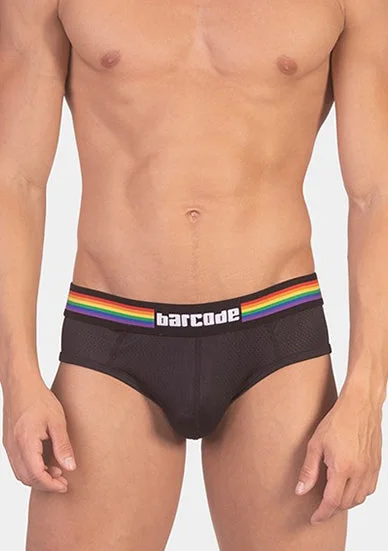 Performance men's briefs for athletesBarcode Berlin Backless Pride Brief Black