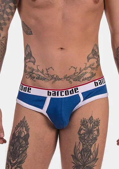 Bright - colored men's briefs for a bold statementBarcode Berlin Brief Kai Royal White Bright - colored men's briefs for a bold statementBarcode Berlin Brief Kai Royal White