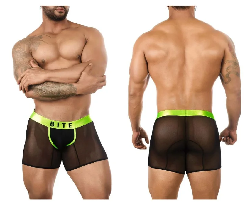 Men's boxer briefs with a contoured pouch for comfortBiteWear BW2023103 Luminous Lime Trunks Color Green Men's boxer briefs with a contoured pouch for comfortBiteWear BW2023103 Luminous Lime Trunks Color Green