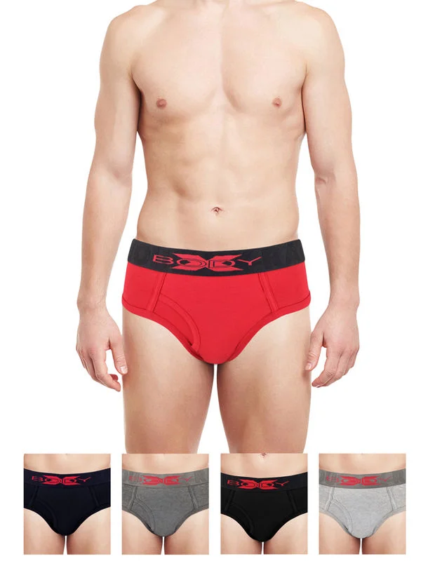 Antimicrobial men's briefs for hygieneBody X Elaganza Solid Briefs Pack of 5 -BX40B-Assorted