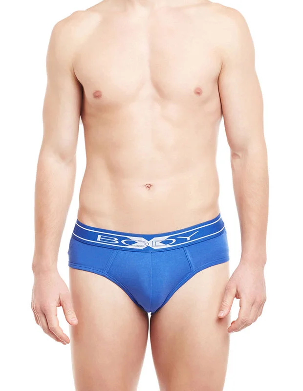 Vintage - style men's briefs for a retro lookBody X Solid Briefs-BX10B-Dazzling Blue