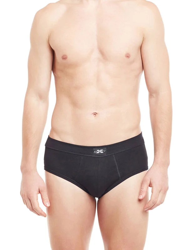Men's briefs with a double - layer pouch for extra protectionBody X Solid Briefs-BX14B-Black Men's briefs with a double - layer pouch for extra protectionBody X Solid Briefs-BX14B-Black