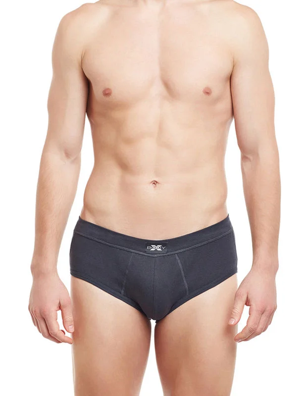 Silky men's briefs for a luxurious feelBody X Solid Briefs-BX14B-Navy