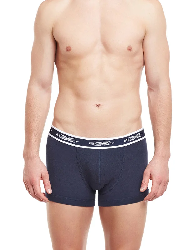 Cotton men's trunks for a comfortable fitBody X Solid Trunks-BX05T-Navy