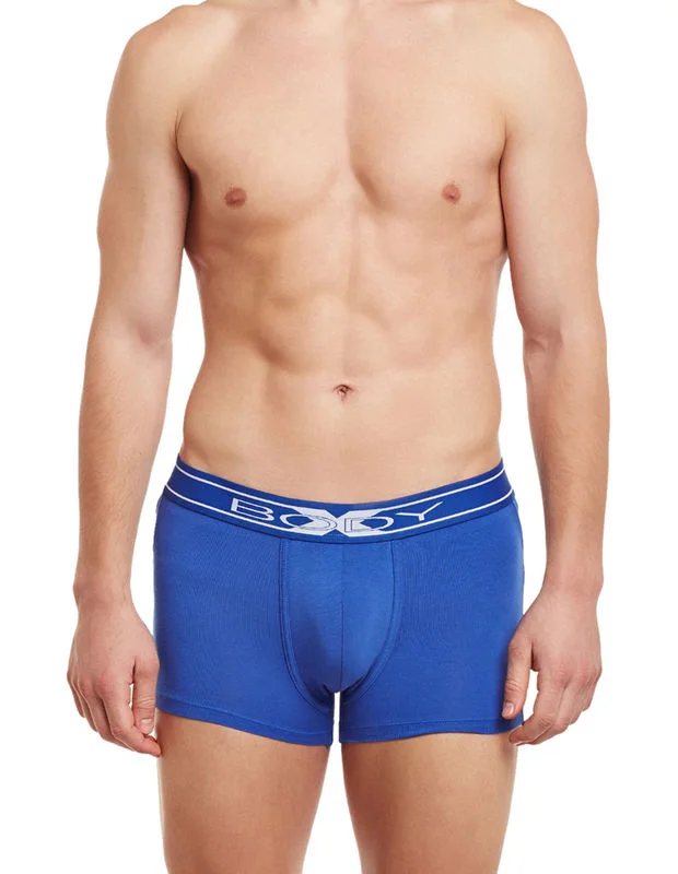 Printed men's trunks with eye - catching motifsBody X Solid Trunks-BX10T-Blue