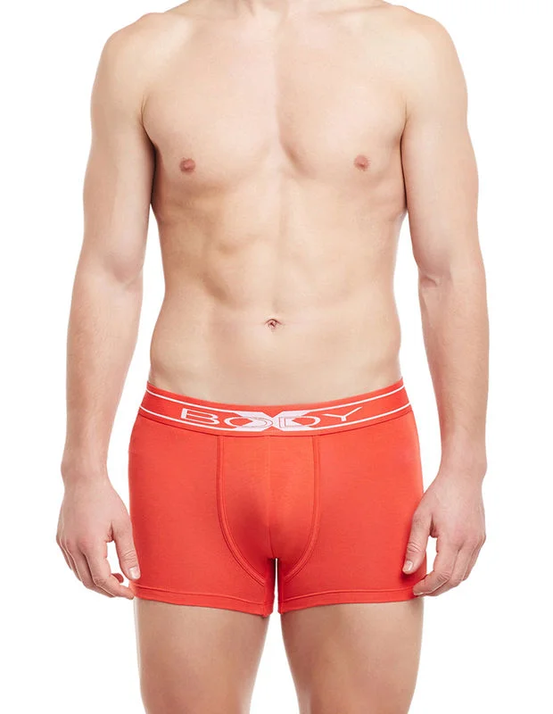 Men's trunks with a wide elastic waistbandBody X Solid Trunks-BX10T-Orange