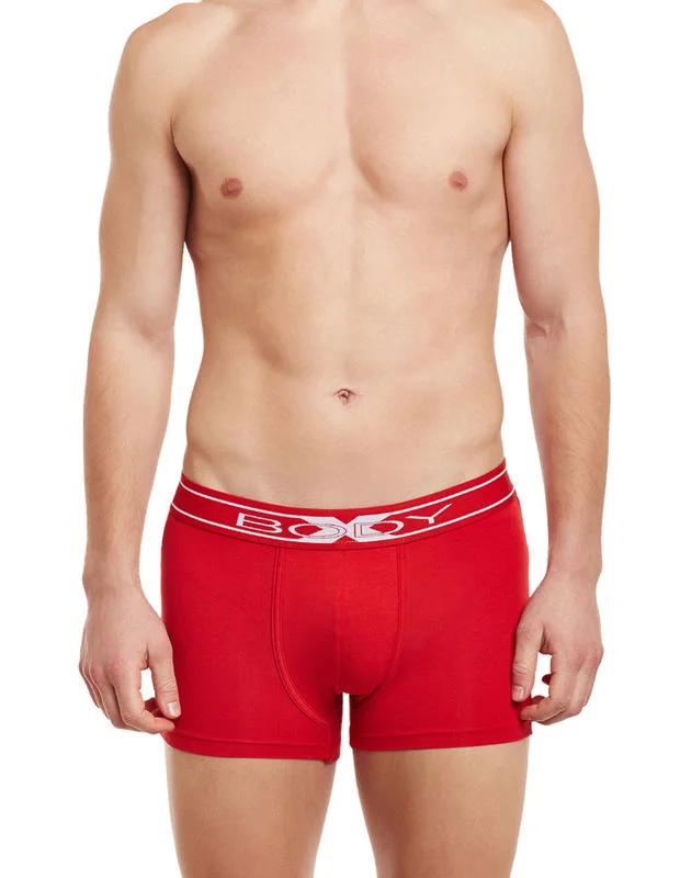 Men's trunks with a quick - dry fabricBody X Solid Trunks-BX10T-Red