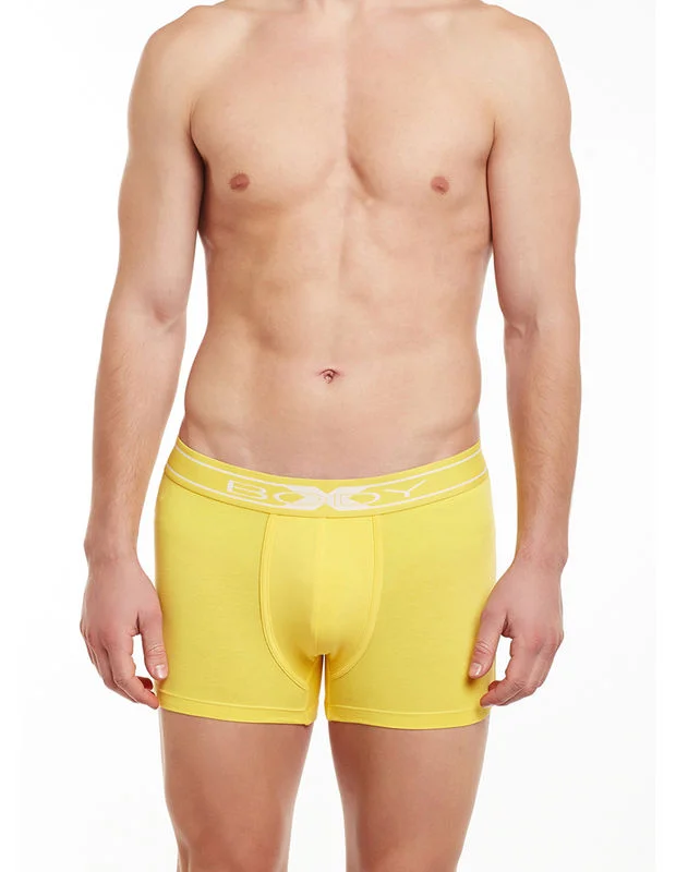 Designer men's trunks with a fashionable edgeBody X Solid Trunks-BX10T-Yellow