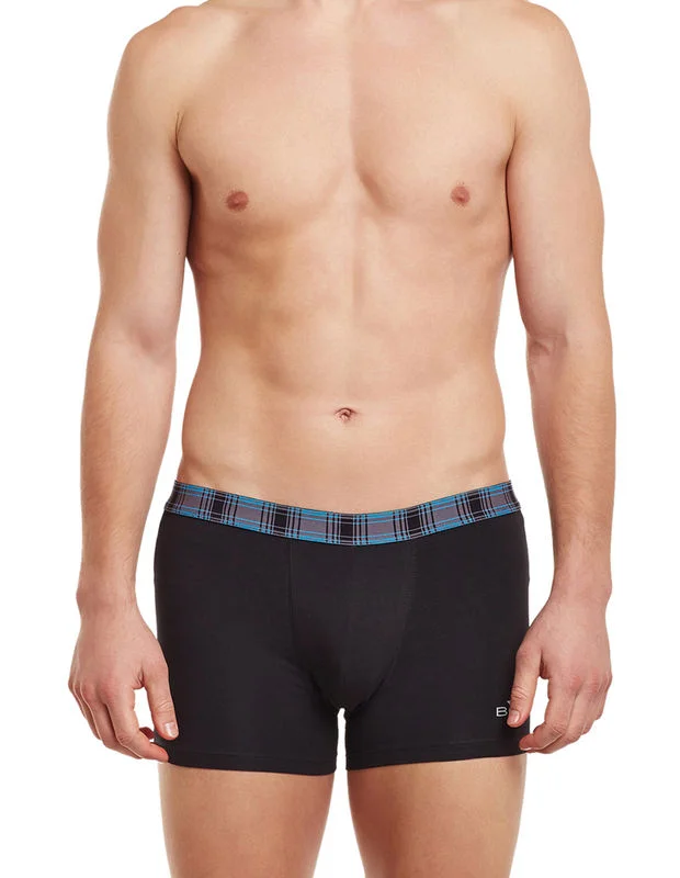 Mid - rise men's trunks for a balanced coverageBody X Solid Trunks-BX11T-Black