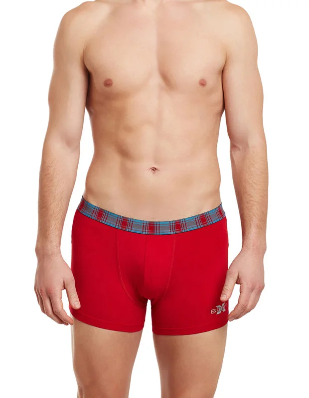 Mesh - back men's trunks for ventilationBody X Solid Trunks-BX11T-Red