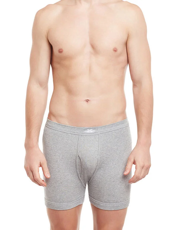 Mid - rise men's trunks for a balanced coverageBody X Solid Trunks-BX15T-Grey Melange Mid - rise men's trunks for a balanced coverageBody X Solid Trunks-BX15T-Grey Melange